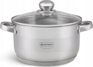 GARNEK Stalowy GRUBE 7x DNO z POKRYWKĄ 4,5L 22cm INDUKCJA Gaz 3006 1