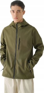 KURTKA MĘSKA SOFTSHELL KHAKI 4F M397 MEMBRANA NEODRY 1