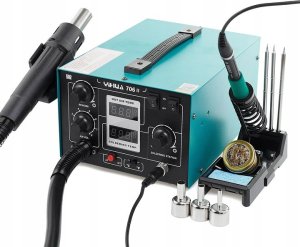 Stacja Lutownicza 2w1 Hot-Air Grot T12 C12 Yihua 706 II Techrebal 907G 8