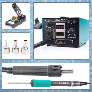 Stacja Lutownicza 2w1 Hot-Air Grot T12 C12 Yihua 706 II Techrebal 907G 9