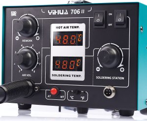 Stacja Lutownicza 2w1 Hot-Air Grot T12 C12 Yihua 706 II Techrebal 907G 10