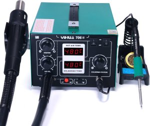 Techrebal Stacja Lutownicza 2w1 Hot-Air Groty T12 Groty C245 Yihua 706 II 2 Kolby 2