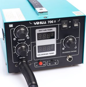 Techrebal Stacja Lutownicza 2w1 Hot-Air Groty T12 Groty C245 Yihua 706 II 2 Kolby 5