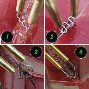 Stacja Lutownicza 2w1 Hot-Air Silverflo 8586D II Zszywacz Plastiku But 6x Spoiwa 7