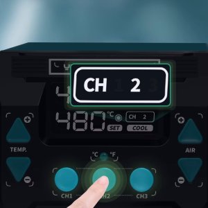 Stacja Lutownicza Spawarka na Gorące Powietrze Hot Air Yihua 993DM-IV 8 Dysz 15