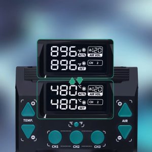 Stacja Lutownicza Spawarka na Gorące Powietrze Hot Air Yihua 993DM-IV 8 Dysz 16