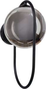 CORDEL kinkiet 1x28W G9 ring czarny, klosz grafitowy 1