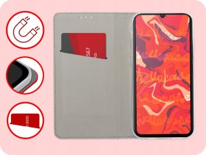 ETUI Z KLAPKĄ DO XIAOMI REDMI 13C 4G / 13C 5G / POCO C65 CZERWONE ZAMYKANE 3