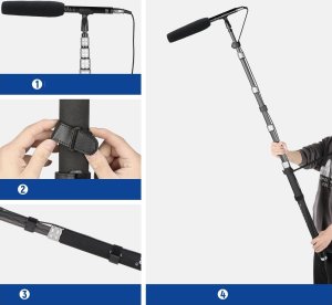 Statyw Uchwyt Stojak Wysięgnik na Mikrofon do Mikrofonu 300cm 1/4 3/8 5/8 / MS-300C 11