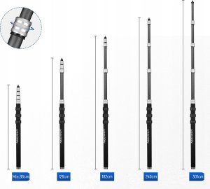 Statyw Uchwyt Stojak Wysięgnik na Mikrofon do Mikrofonu 300cm 1/4 3/8 5/8 / MS-300C 5