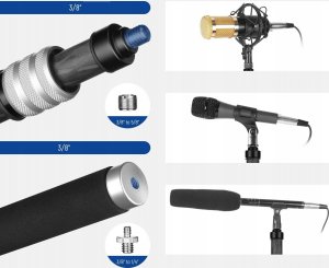 Statyw Uchwyt Stojak Wysięgnik na Mikrofon do Mikrofonu 300cm 1/4 3/8 5/8 / MS-300C 6