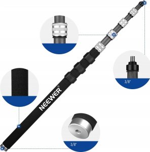 Statyw Uchwyt Stojak Wysięgnik na Mikrofon do Mikrofonu 300cm 1/4 3/8 5/8 / MS-300C 10