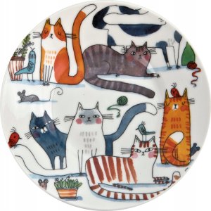 Filiżanka porcelanowa 230 ml + spodek Leniwe Koty 4