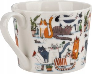 Filiżanka porcelanowa 230 ml + spodek Leniwe Koty 6