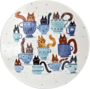 Filiżanka porcelanowa 230 ml + spodek Koty w filiżankach 4
