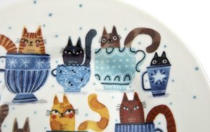 Filiżanka porcelanowa 230 ml + spodek Koty w filiżankach 5