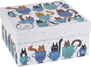 Filiżanka porcelanowa 230 ml + spodek Koty w filiżankach 9