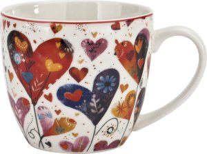 Kubek porcelanowy 460 ml Kolorowe Serca 1 1
