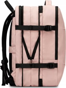 Plecak wodoodporny Bange na laptopa 15.6" miejski podróżny 47x31x15-25 cm do pracy samolotu męski damski z portem USB Różowy 11