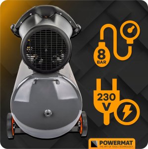 Sprężarka Powermat KOMPRESOR OLEJOWY 100L 8 BAR SPRĘŻARKA 230V 530l/min 4,7KM 8