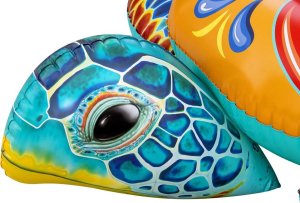 Bestway Dmuchany materac z uchwytami ŻÓŁW Nadruk Majolika 183x173cm 41523 5