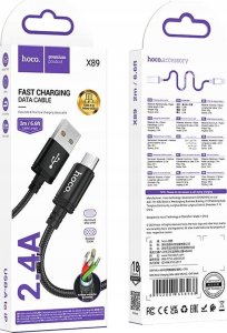 Kabel USB Hoco USB-A - microUSB 2 m Czarny 3