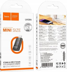 Adapter USB Hoco UA36A USB-C - Lightning Czarny 5