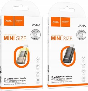 Adapter USB Hoco UA36A USB-C - Lightning Czarny 6