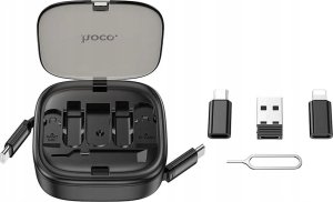 HOCO kabel All-in-one zwijany w zestawie z wymiennymi końcówkami PD 3A 60W U140 0,95 m czarny 5