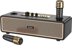 HOCO głośnik bluetooth + 2 x bezprzewodowe mikrofony BS63 czarny 1