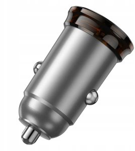 Ładowarka Hoco ładowarka samochodowa USB A + Typ C + kabel Typ C do Typ C PD QC3.0 43W NZ16A szara 4