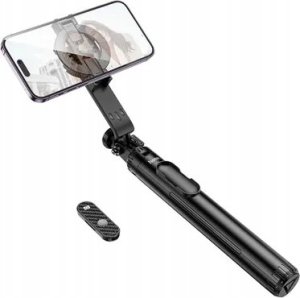 HOCO uchwyt selfie magnetyczny z pilotem bezprzewodowym tripod K25 czarny 2
