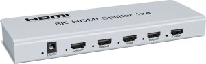 PremiumCord HDMI 2.1 splitter 1-4 porty, 8K@60Hz, 4K@120Hz, 1080p, HDR 3
