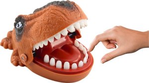 Gra Zręcznościowa Gryzący Atakujący Dinozaur Brązowy 2