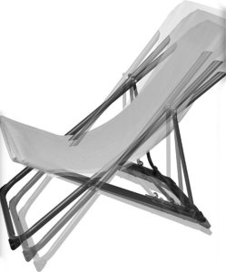 LEŻAK SKŁADANY STALOWY TEXTILENE BIAŁY 4