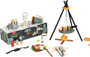 Zestaw Do Biwakowania Drewniany Ognisko Akcesoria 45 El 4