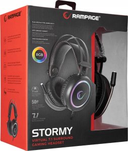 Słuchawki Rampage Stormy 7.1 Czarne (STORMY) 8
