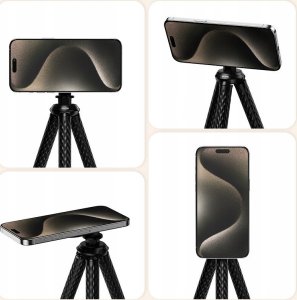 Elastyczny statyw TELESIN MagSafe do telefonu (czarny) 4