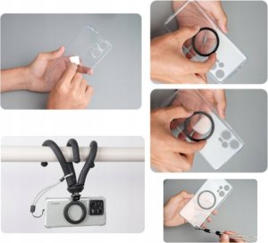 Elastyczny statyw TELESIN MagSafe do telefonu (czarny) 5