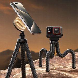 Elastyczny statyw TELESIN MagSafe do telefonu (czarny) 10