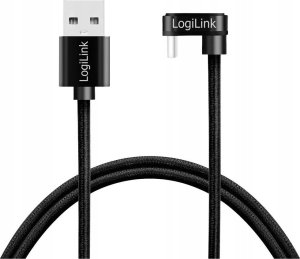 Kabel USB LogiLink USB-A - USB-C 1 m Czarny (CU0192) 2
