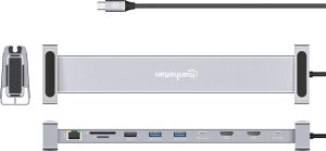 Manhattan 190398 stacja dokująca Przewodowa USB 3.2 Gen 1 (3.1 Gen 1) Type-C Szary 12