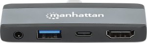 Manhattan 190404 stacja dokująca Przewodowa USB 3.2 Gen 2 (3.1 Gen 2) Type-C Szary 3