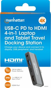 Manhattan 190404 stacja dokująca Przewodowa USB 3.2 Gen 2 (3.1 Gen 2) Type-C Szary 9