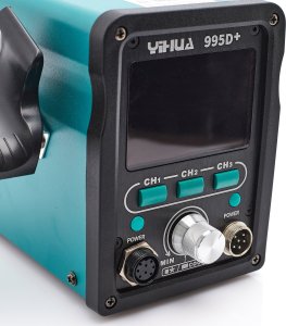 Zestaw Stacja Lutownicza 2w1 Hot-Air Yihua 995D+ Groty 5 szt. + Akcesoria 7