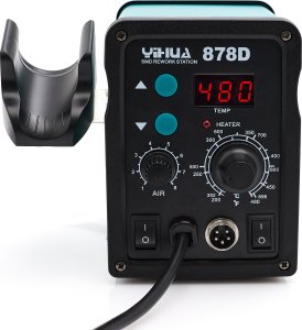 Stacja Lutownicza Hot Air Lutownica 878D Etui 22x Akcesoria do Lutowania 4