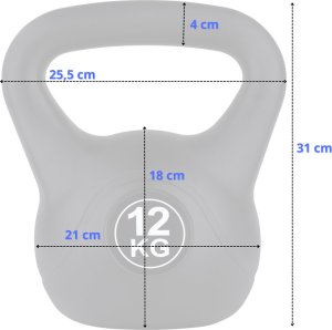 Kettlebell do ćwiczeń FUNFIT GYM&FITNESS 12 kg 3