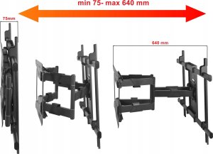 100kg Uchwyt do Telewizora 50-120 cali VX-502 Ultra Mocny Wieszak TV Uniwersalny 17