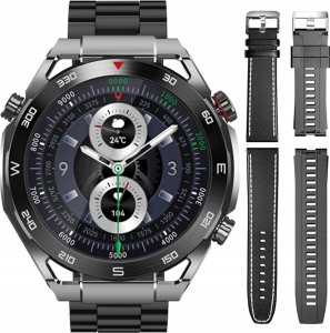 Smartwatch Veltori VT100-1 + Czarny Pasek Silikonowy + Czarny Eko Skóra 5