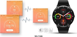 Smartwatch Giewont Smartwatch Veltori VT160-1 Czarny Pasek Silikonowy 8
